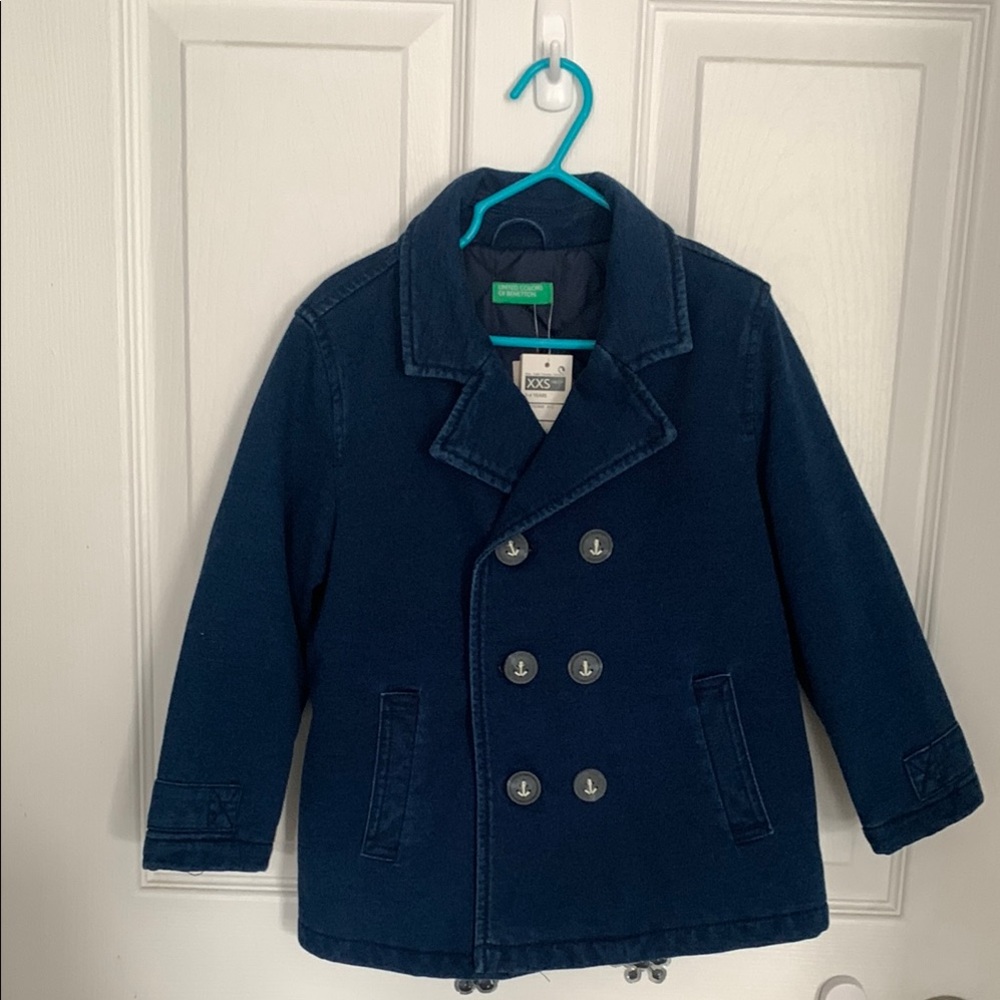 Benetton Kids Navy Blue Peacoat